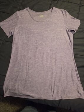 32 Degrees Heathered Lavender Short Sleeve Crew Neck Top
